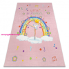  Kab. BAMBINO 41870 mosható szőnyeg Balerina, szivárvány gyerekeknek csúszásgátló - rózsaszín 140x200 cm