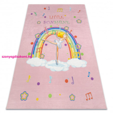  Kab. BAMBINO 41870 mosható szőnyeg Balerina, szivárvány gyerekeknek csúszásgátló - rózsaszín 140x200 cm lakástextília