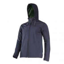  Kabát Soft-Shell Kapucnis Fekete L munkaruha
