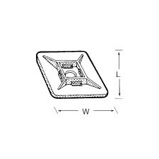 Kábel-Trend Fekete öntapadó (12,5X12,5 mm )TMAB-12 barkácsolás, csiszolás, rögzítés