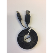 Kábel: Univerzális micro usb fekete adatkábel fém csatlakozóval mobiltelefon kellék
