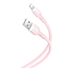  Kábel: XO NB212 - USB / Lightning pink kábel, (2,1A) 1m kábel és adapter