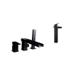  Kád csaptelep és mosogató csaptelep készlet, Blackswan, M34 típus, matt fekete modell, 25,5 cm