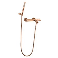 Kád csaptelep Paffoni Light zuhanyszettel együtt 150 mm Rózsa arany LIG023ROSE csaptelep