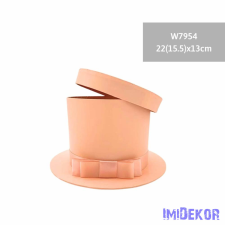  Kalap doboz 22x13 cm - Barack dekorációs kellék