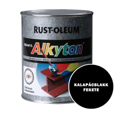 KALAPÁCSLAKK FEKETE - ALKYTON FESTÉK -ROZSDÁS FÉMEKRE ÉS FAFELÜLETRE - 0,75 L zománcfesték