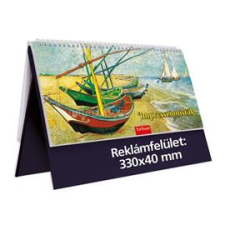 Kalendart 2023-as T054 impresszion álló kék asztali naptár (23T541T-004) naptár, kalendárium