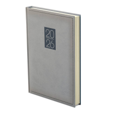 Kalendart Naptár Kft. TopTimer Határidőnapló 2026, C021 A5 (Napi beoszt.) SZÜRKE határidőnapló