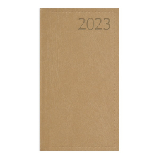 Kalendart Traditional 2023-as T035 bézs álló zsebnaptár naptár, kalendárium