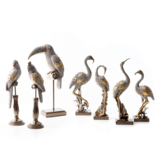  Kali tukán figura Ezüst/arany 23x12x41 cm dekoráció