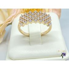  Kalina gold antiallergén apró cirkónia kövekkel gazdagon díszített gyűrű 18K gyűrű