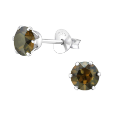 Kalina - Swarovski kristályos fülbevaló - Bronze Shade fülbevaló