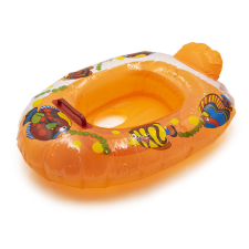 Kálmán Swim Ring - felfújható, beülős úszógumi, 60x47 cm - narancssárga, halacskás úszógumi, karúszó