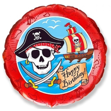 Kalóz Happy Birthday Pirate, Kalóz fólia lufi 46 cm party kellék