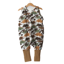  Kamáslis tipegő hálózsák, 1TOG, dinó, barna hálózsák, pizsama