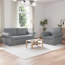  Kanapé 2 pcs Világosszürke Fém bútor