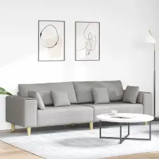  Kanapé Felhőszürke 250 x 77 x 76 cm szövet bútor