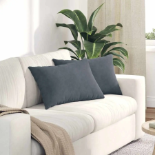  Kanapé párnák 2 pcs Sötétszürke 60 x 40 cm Bársonyos szövet lakástextília