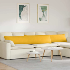  Kanapé párnák 2 pcs Világos sárga 200 x 40 cm Bársonyos szövet lakástextília