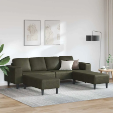 Kanapé Szett 3 pcs Katonai zöld Műbőr velúr bútor