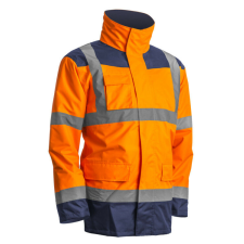  KANATA 4/1 HI-VIZ NARANCS/KÉK PE KABÁT_2XL láthatósági ruházat