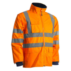  KANATA 4/1 HI-VIZ NARANCS/KÉK PE MUNKAVÉDELMI KABÁT S (7KANOS), méret: S, szín: Narancssárga/kék