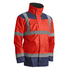  KANATA 4/1 HI-VIZ PIROS/KÉK PE KABÁT_M láthatósági ruházat
