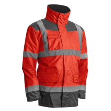 KANATA 4/1 HI-VIZ PIROS/SZÜRKE PE KABÁT_2XL láthatósági ruházat