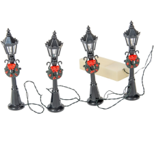 Kandelláber koszorúval LED-es elemes (elem nélkül) M12cm 4db-os dekorációs kellék