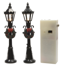  Kandelláber LED-es elemes meleg M12cm 2db-os dekorációs kellék