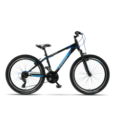KANDS ® Lorenzo Gyerek kerékpár 24'' 130-165 cm magasság, Fekete/Kék gyermek kerékpár