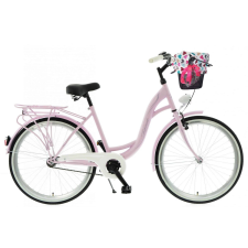 KANDS ® S-Comfort Női kerékpár 26" kerék, 155-180 cm magasság, Rózsaszín city kerékpár