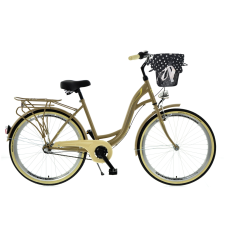 KANDS ® S-Comfort Női kerékpár 3 fokozat 26" kerék, 155-180 cm magasság, Kávébarna city kerékpár