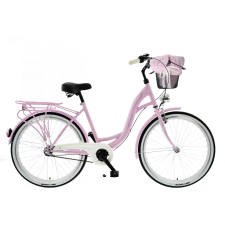 KANDS ® S-Comfort Női kerékpár 3 fokozat 26" kerék, 155-180 cm magasság, Rózsaszín city kerékpár