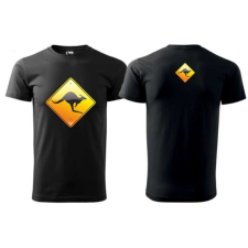 Kangaroo Black T-Shirt - Kengurus Póló 3Xl Méretben (Step2022Xxxl) horgászkiegészítő