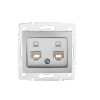 KANLUX 24873 DOMO 01-1410-043 Dupla adatcsatlakozó aljzat független 2xRJ45 Cat 5e ezüst