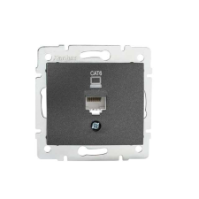 KANLUX 24931 DOMO 01-1400-041 Adatcsatlakozó aljzat RJ45 Cat 6 grafit villanyszerelés