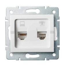 KANLUX 25113 LOGI 02-1440-002 Adat-telefoncsatlakozó aljzat (RJ45 Cat 6+RJ11) villanyszerelés