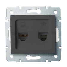 KANLUX 25289 LOGI 02-1430-041 Adat-telefoncsatlakozó aljzat (RJ45 Cat 5e+RJ11) villanyszerelés