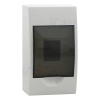 KANLUX 3830 DB104S 1X4P/SMD DB1 műanyag kiselosztó, 4 modul, 1 sor, IP40, szürke színű ajtóval, falon kívüli (Kanlux_3830)