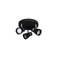 KANLUX Enali EL-30B mennyezeti 3-as spot lámpatest (GU10) fekete világítás