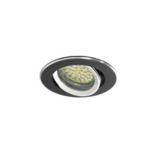 KANLUX Gwen DTO50 süllyeszthető spot lámpatest, fekete kör világítás