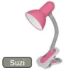 KANLUX Íróasztali lámpa Suzi, rózsaszín, 60W, csiptethető