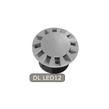 KANLUX Járófelületbe építhető LED lámpa Roger-12, szürke burkolat (1W) hidegfehér IP66 kültéri világítás