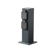 KANLUX Kerti oszlop aljzatokkal 230V NASTO 25cm IP44 Antracit KANLUX kültéri világítás