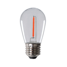 KANLUX LED lámpa , égő , izzószálas hatás , filament , E27 , 0.9 Watt , 50 lm/w , piros ,  KANLUX izzó