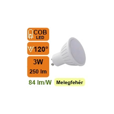 KANLUX LED lámpa GU10 (3W/120°) meleg fehér izzó