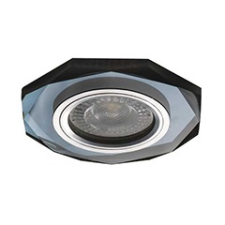 KANLUX Üveges - tükrös dekor lámpatest: MORTA OCT fekete világítás