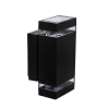 KANLUX ZEW EL-235J-B lámpa 2xGU10 foglalattal, oldalfali, szögletes, IP44, fekete
