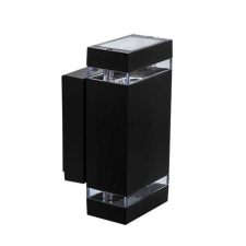 KANLUX ZEW EL-235J-B lámpa 2xGU10 foglalattal, oldalfali, szögletes, IP44, fekete világítás